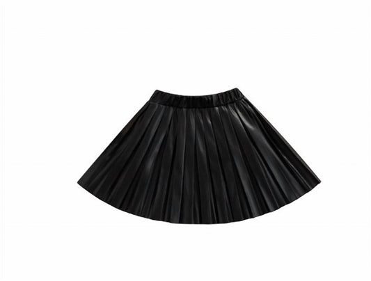 The New Class - Girl's Megan Faux Polyurethane Pleated Skirt - Rack Hunt -