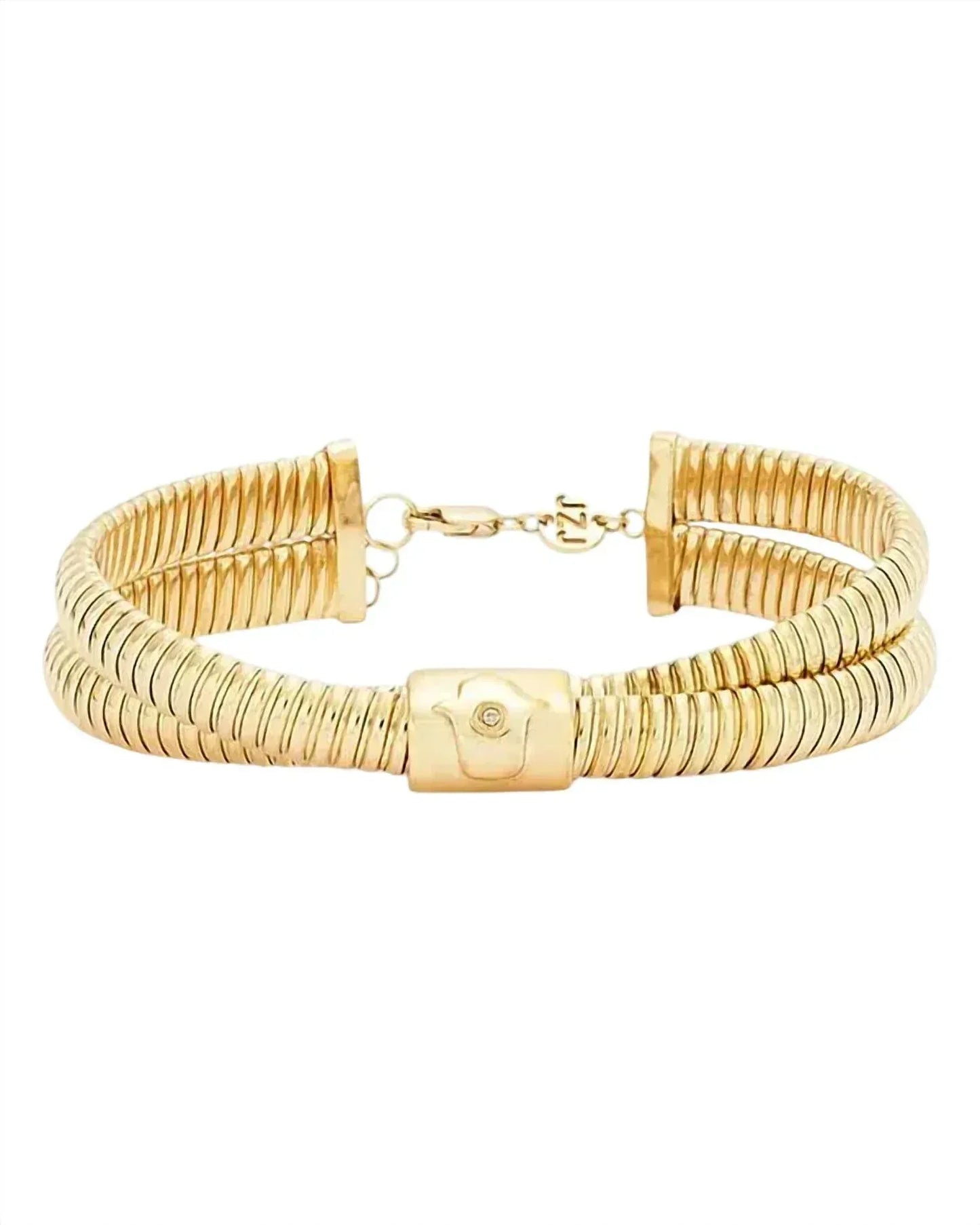 Jennifer Zeuner - Women's Magda Diamond 14k Pave Reversible Evil Eye Hamsa Bracelet - Rack Hunt