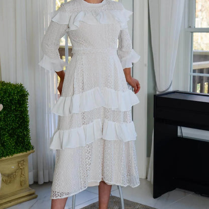Esteem Couture - Adele Layered Eyelet Lace Skirt - Rack Hunt