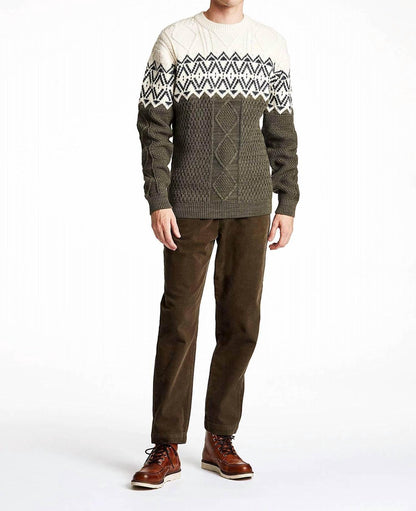 Lindbergh - Two Color Yolk Cable Knit Sweater - Rack Hunt