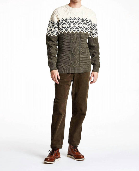 Lindbergh - Two Color Yolk Cable Knit Sweater - Rack Hunt -