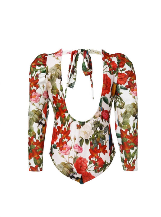 Lia Sahara - Girl's Puffed Long Sleeves One Piece - Rack Hunt -