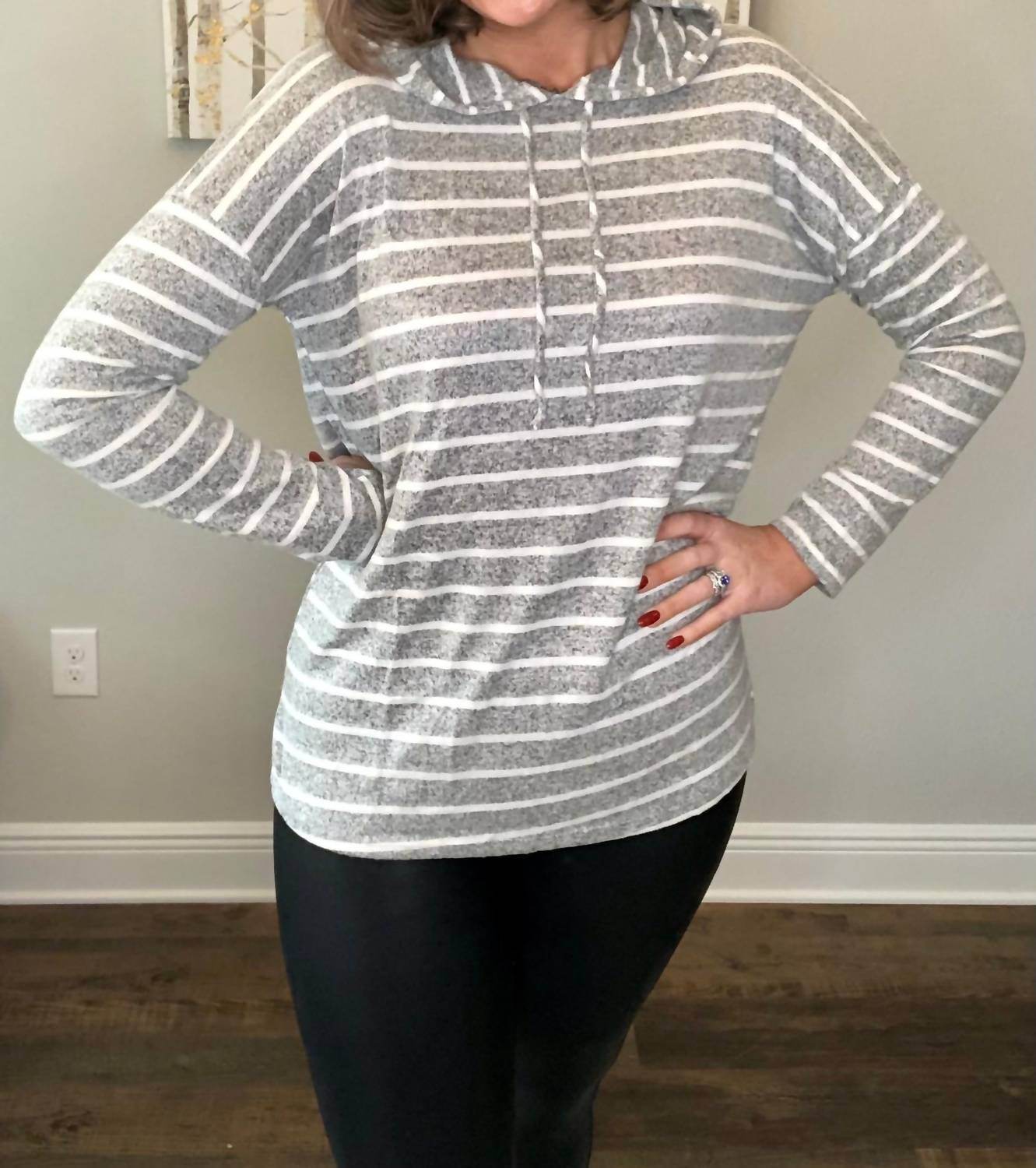 Pink Lily - Shea Striped Top - Rack Hunt -