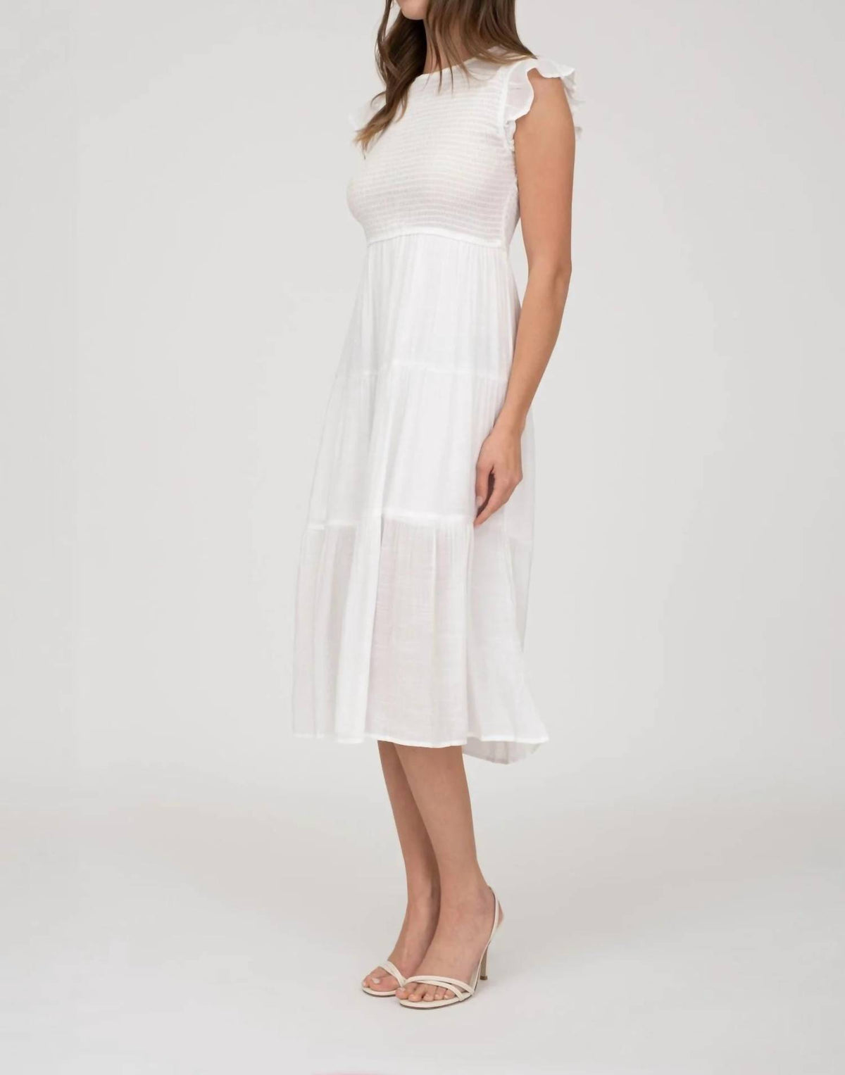 Smocked Tiered Midi Dress