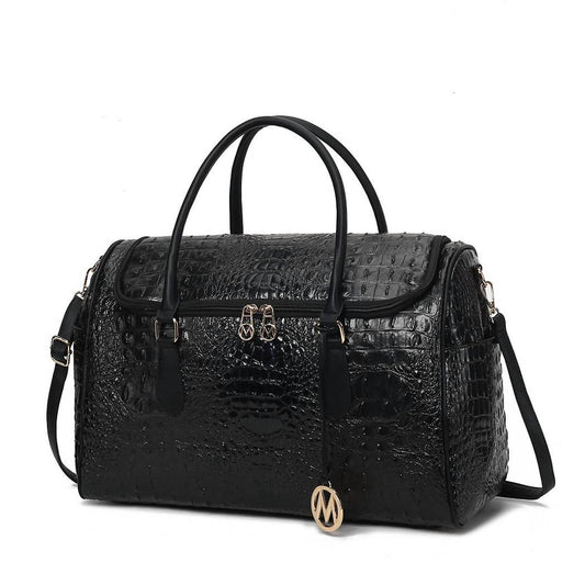 Women’s Rina Crocodile Embossed Duffle Bag
