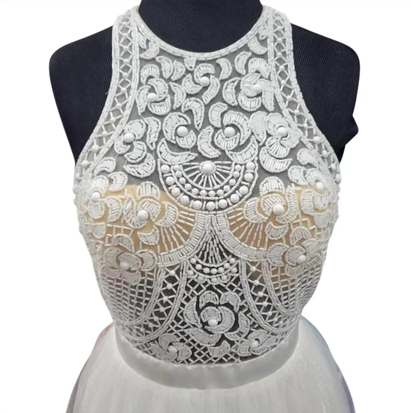 Precious Formals - Beaded Illusion Formal Ball Gown - Rack Hunt