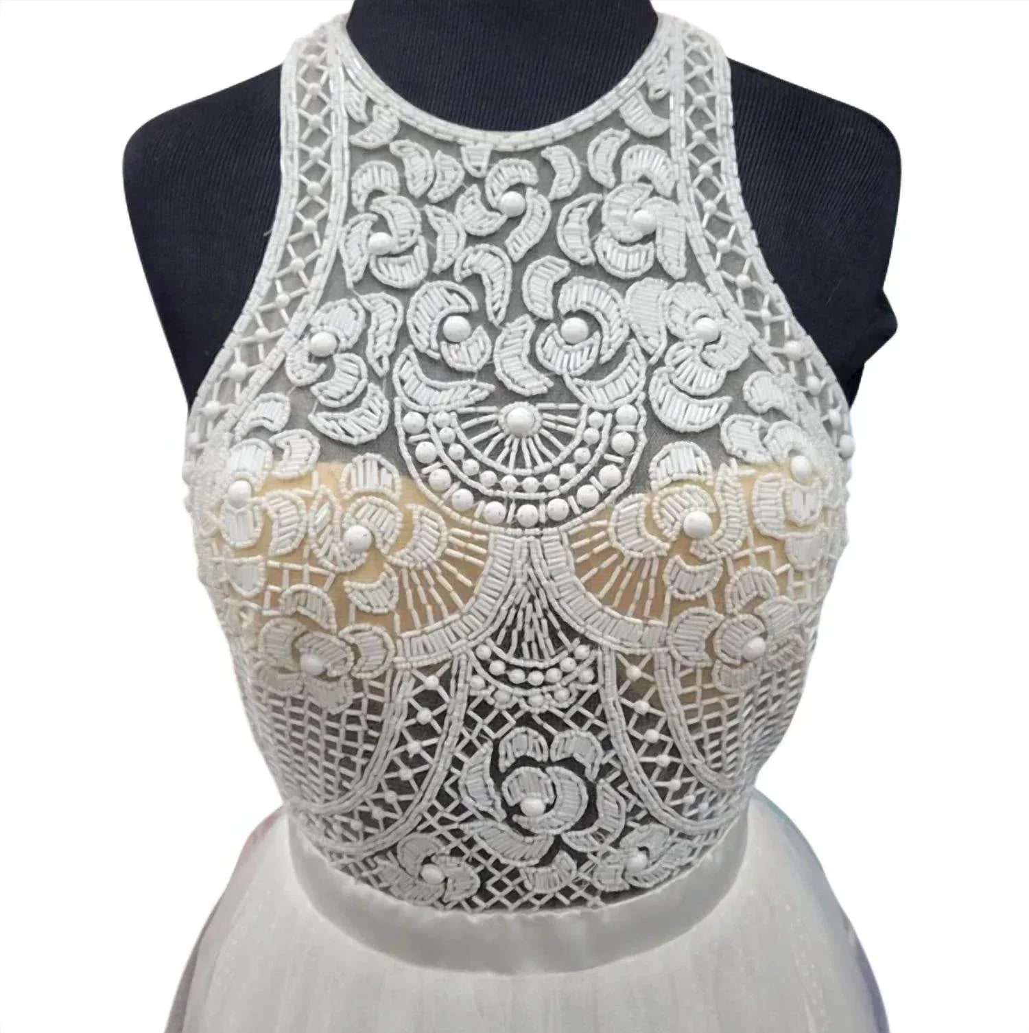 Precious Formals - Beaded Illusion Formal Ball Gown - Rack Hunt