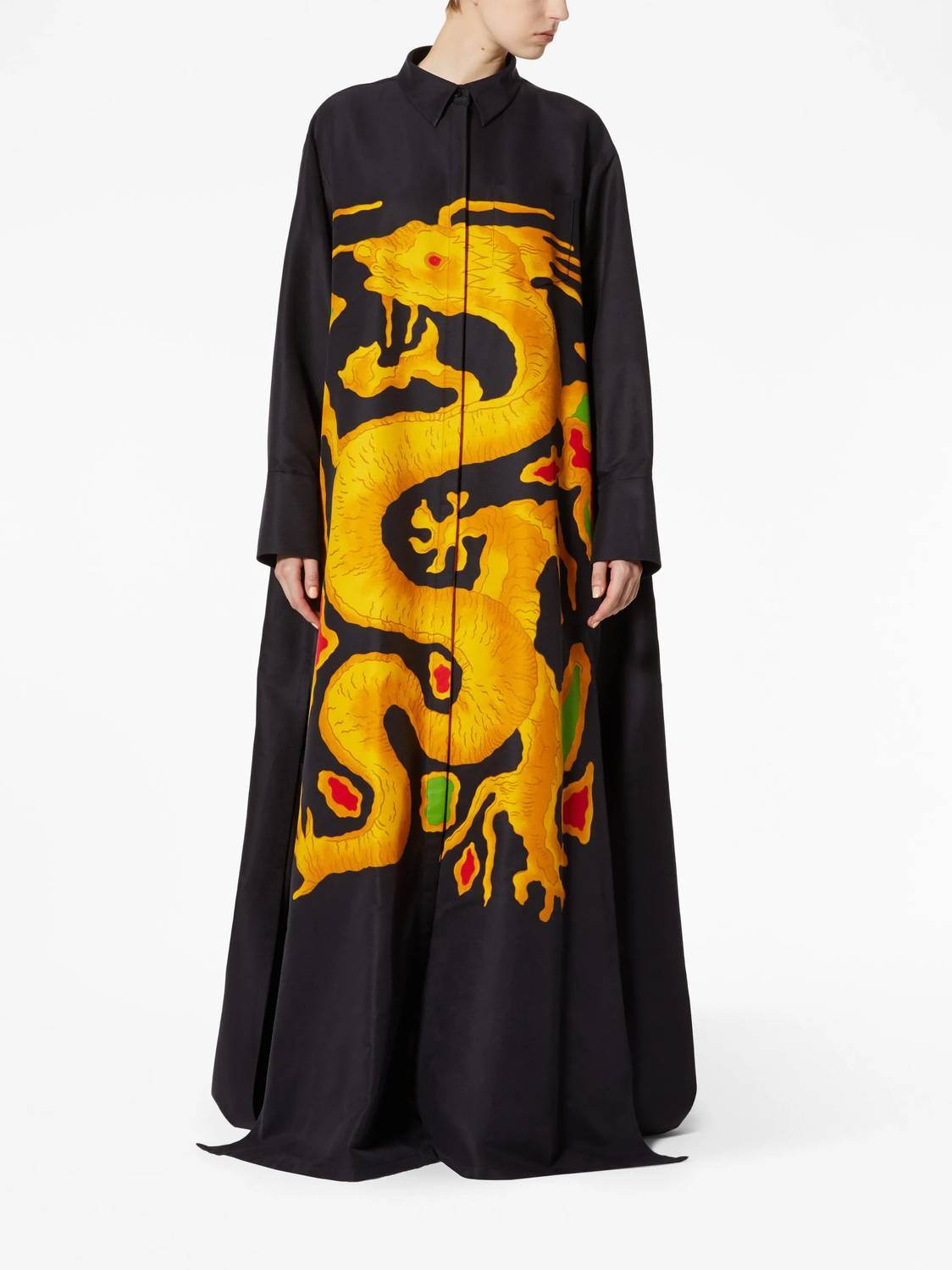 Valentino - Graphic Print Faille Shirt Dress - Rack Hunt