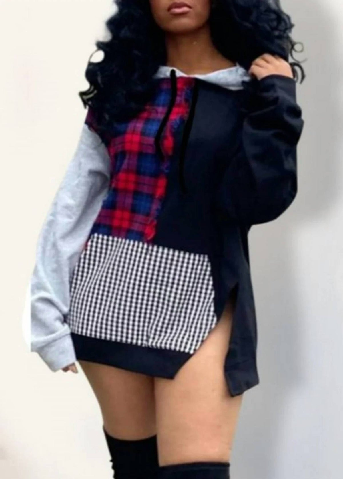 Pattie Plaid Print Top