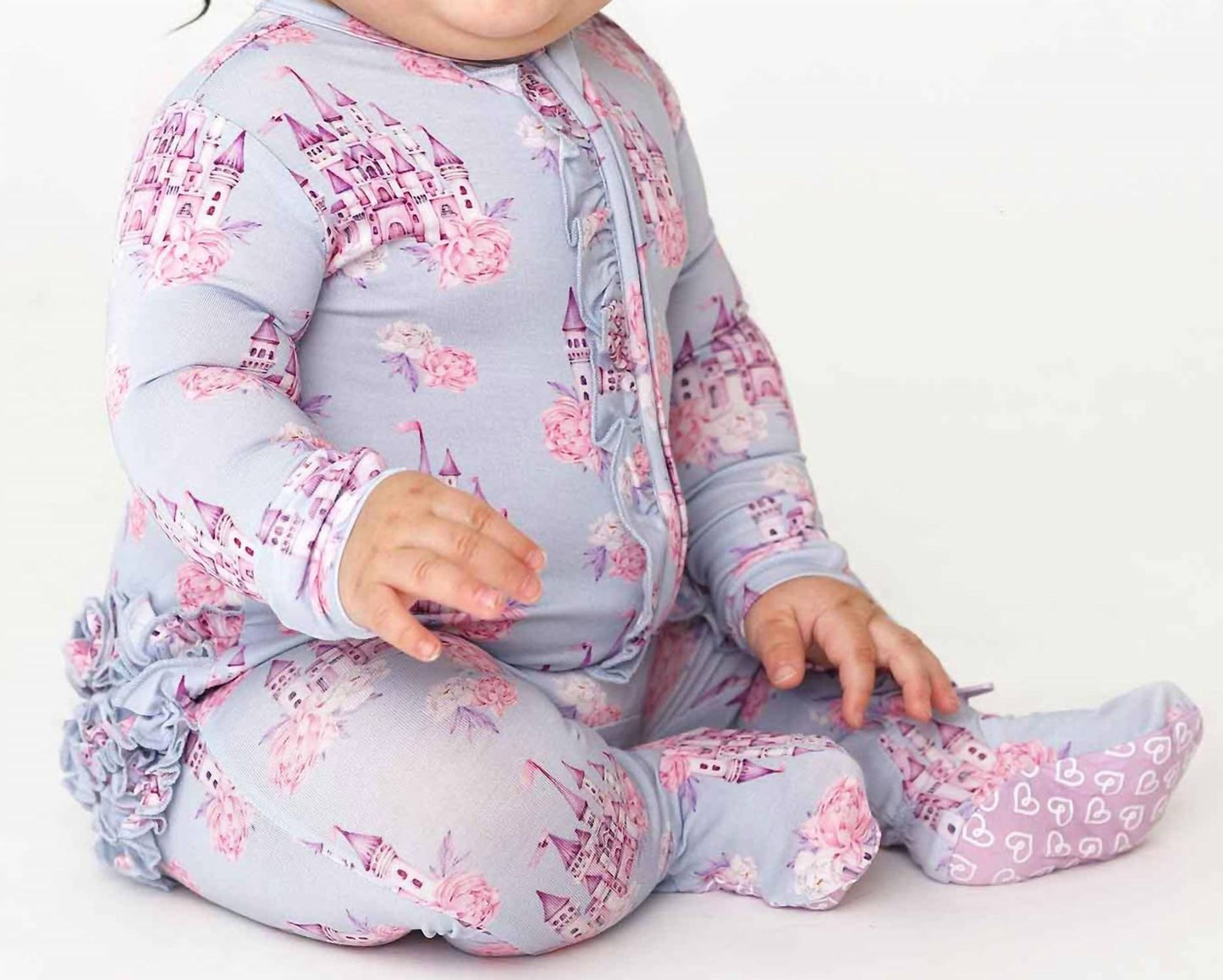 Jules Ruffled Zippered Footies