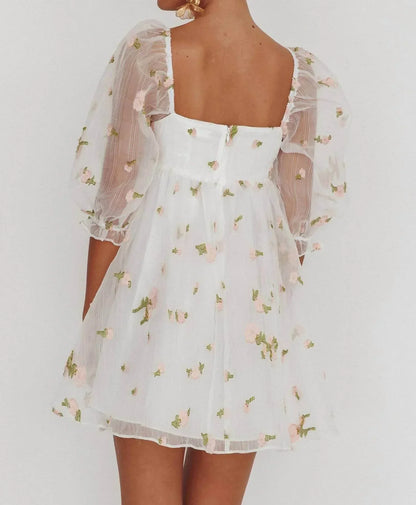 Selfie Leslie - Floral Jacquard Organza Mini Dress - Rack Hunt
