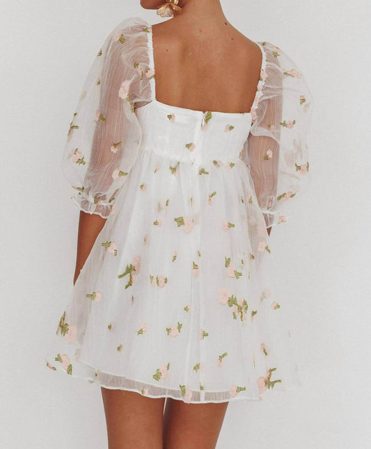 Selfie Leslie - Floral Jacquard Organza Mini Dress - Rack Hunt -