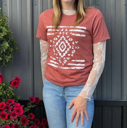 Aztec Tribal Western Graphic Tee