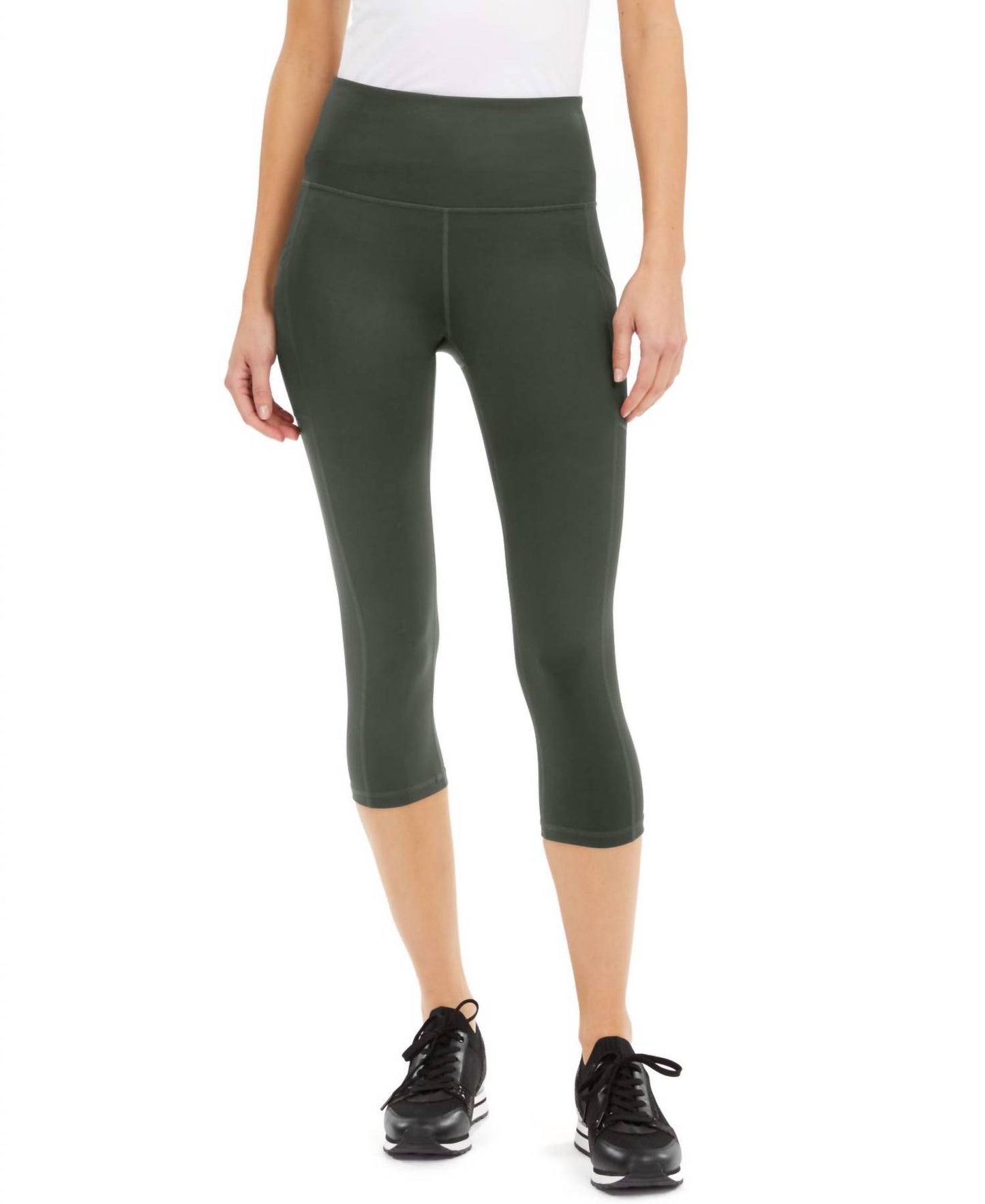 Ideology Womens High-Rise Side-Pocket Cropped Leggings