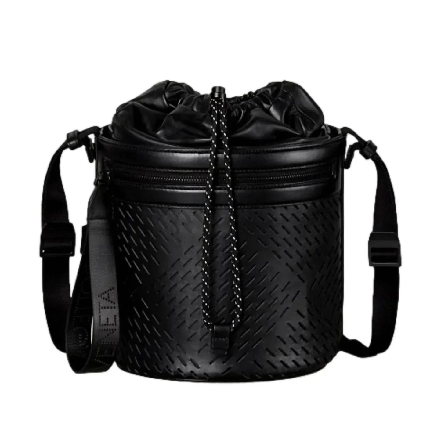 Bottega Veneta - Women's Perforated Leather Drawstring Bucket Crossbody Bag - Rack Hunt