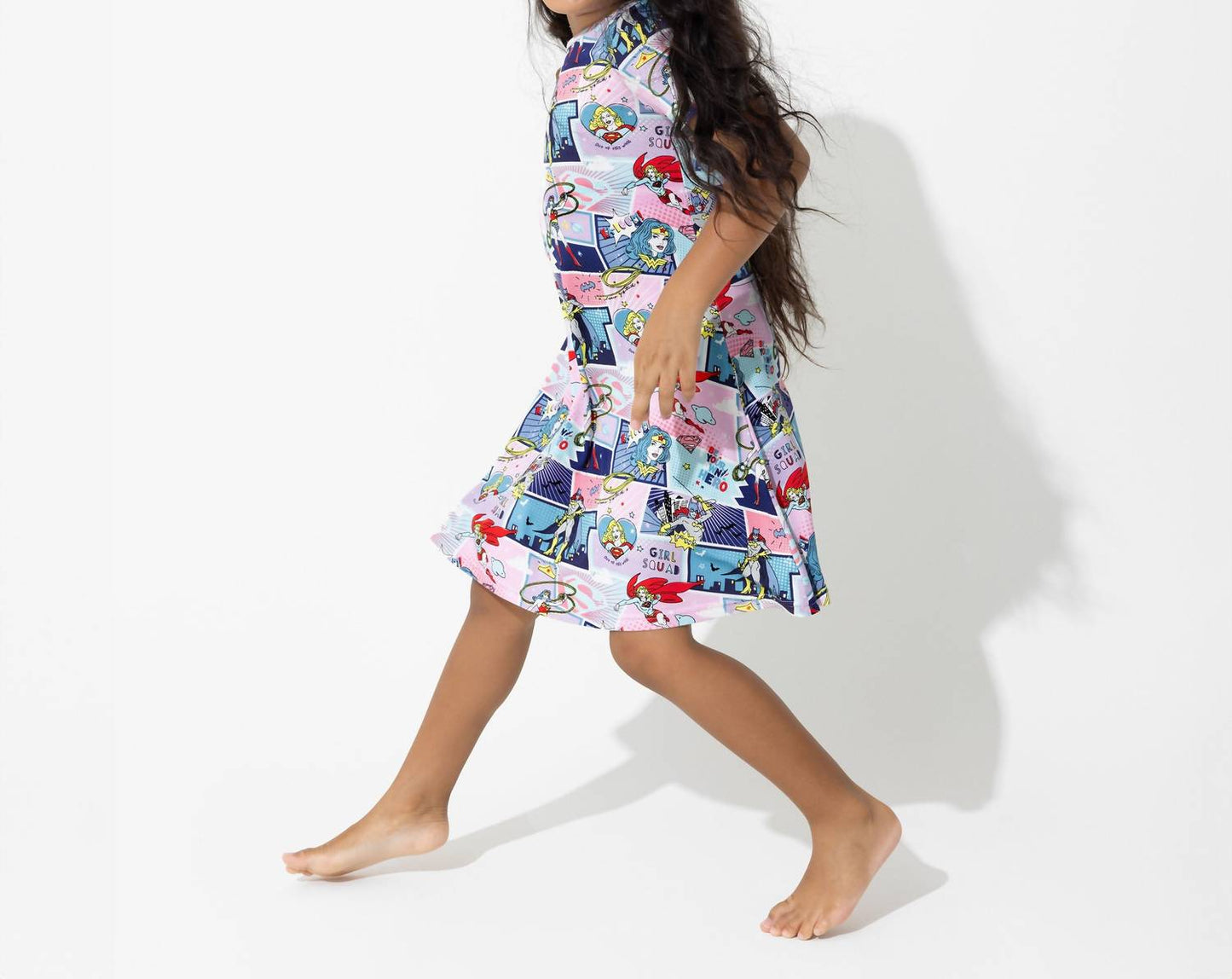 Justice League Heroines Bamboo Short Sleeve Dress