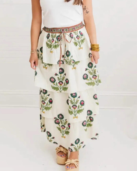 Camilla cascade skirt