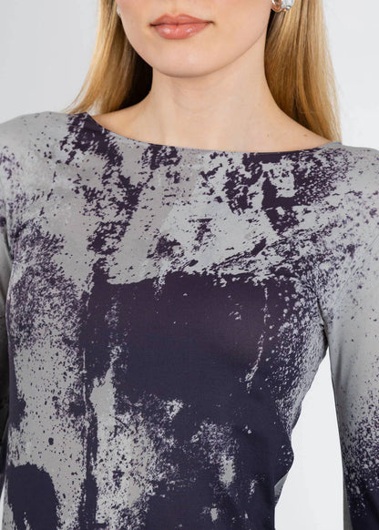 Stormy Raw Edge Second Skin Top