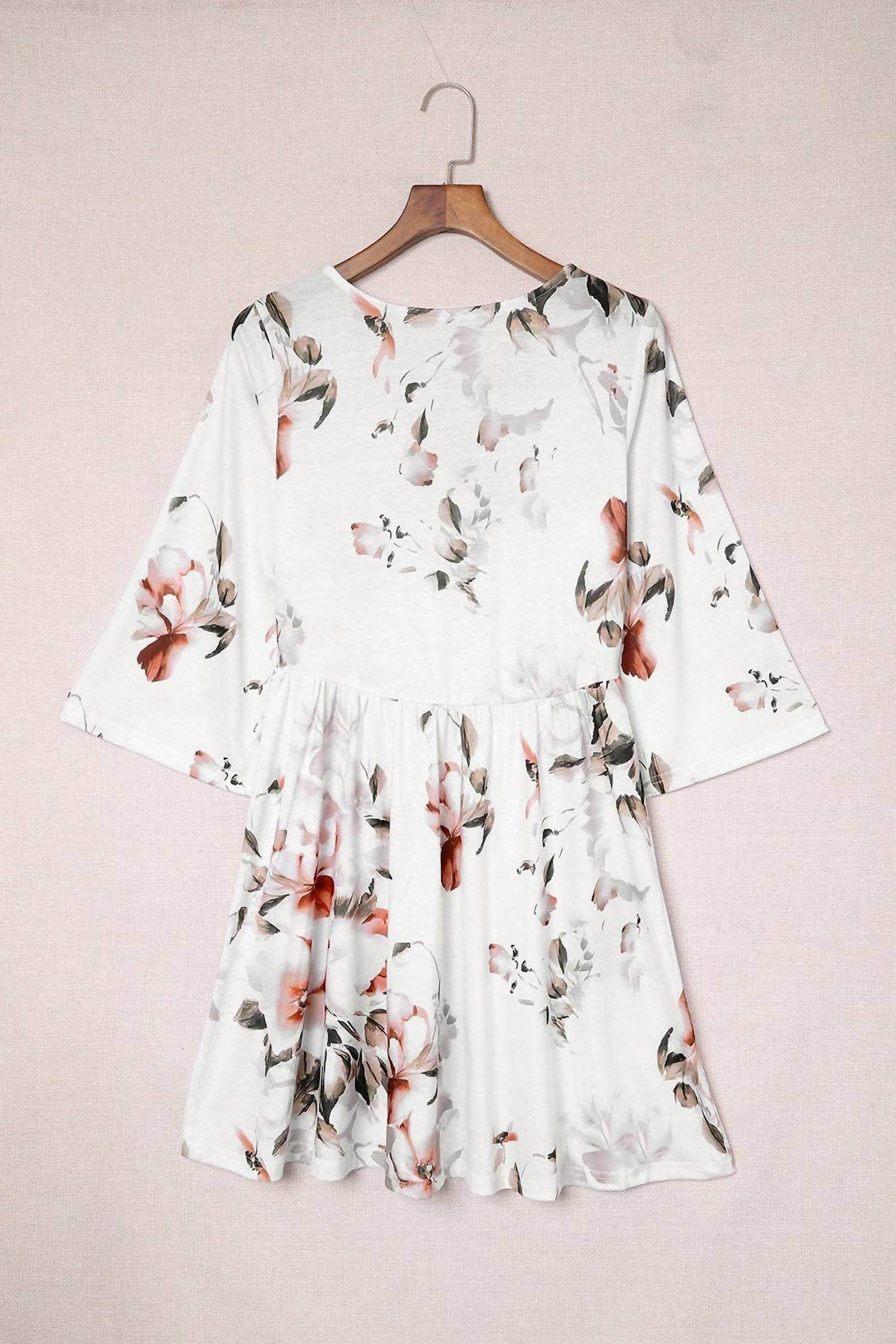 Secret Style Source - Floral 3/4 Sleeve Dress - Rack Hunt -
