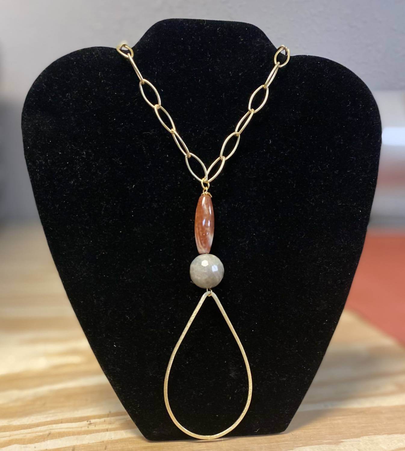 Triple Play Jewelry - Women's Large Wire Teardrop Necklace - Rack Hunt -