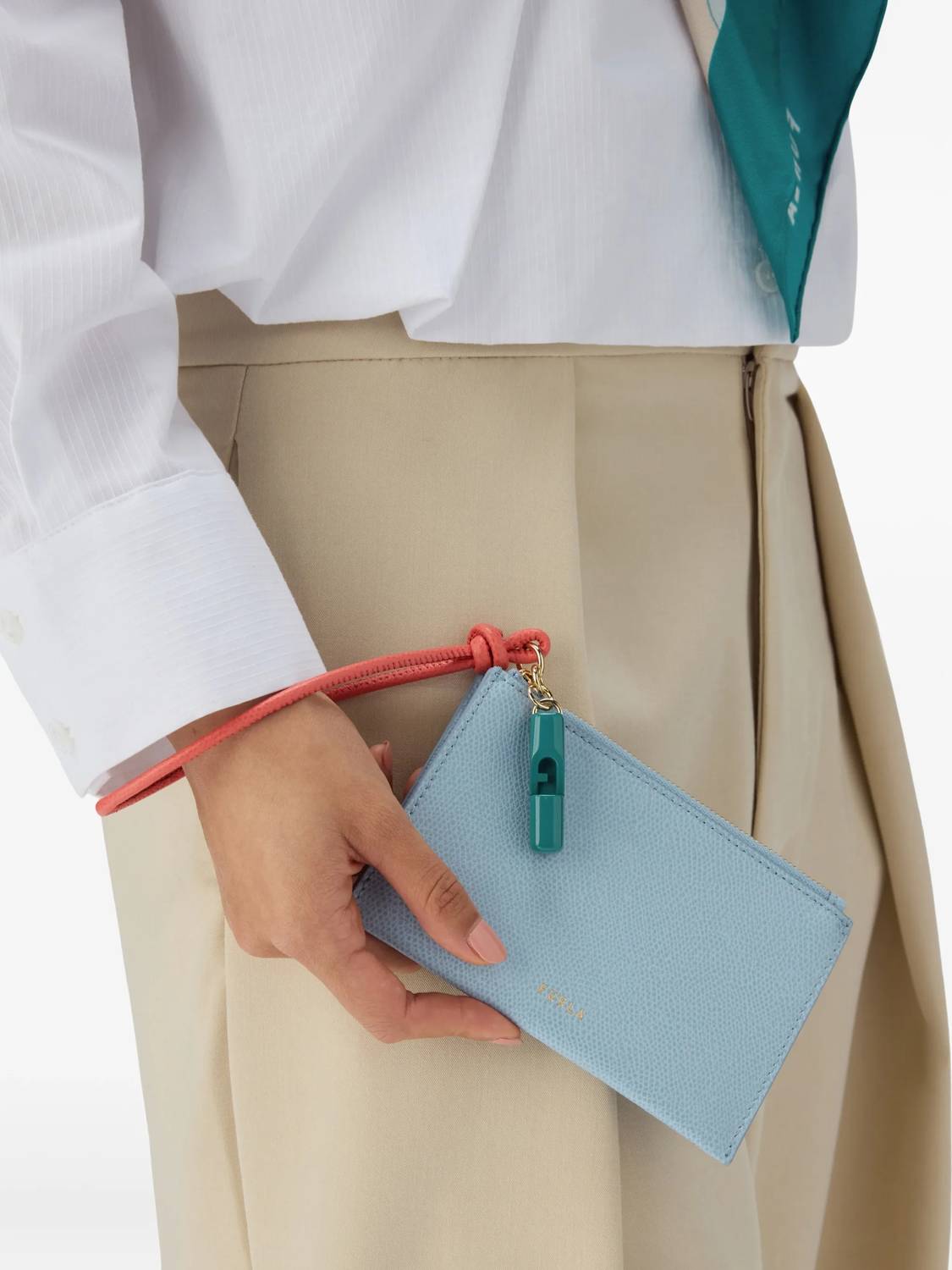 Women's Iride Envelope Zip Leather Clutch Bag