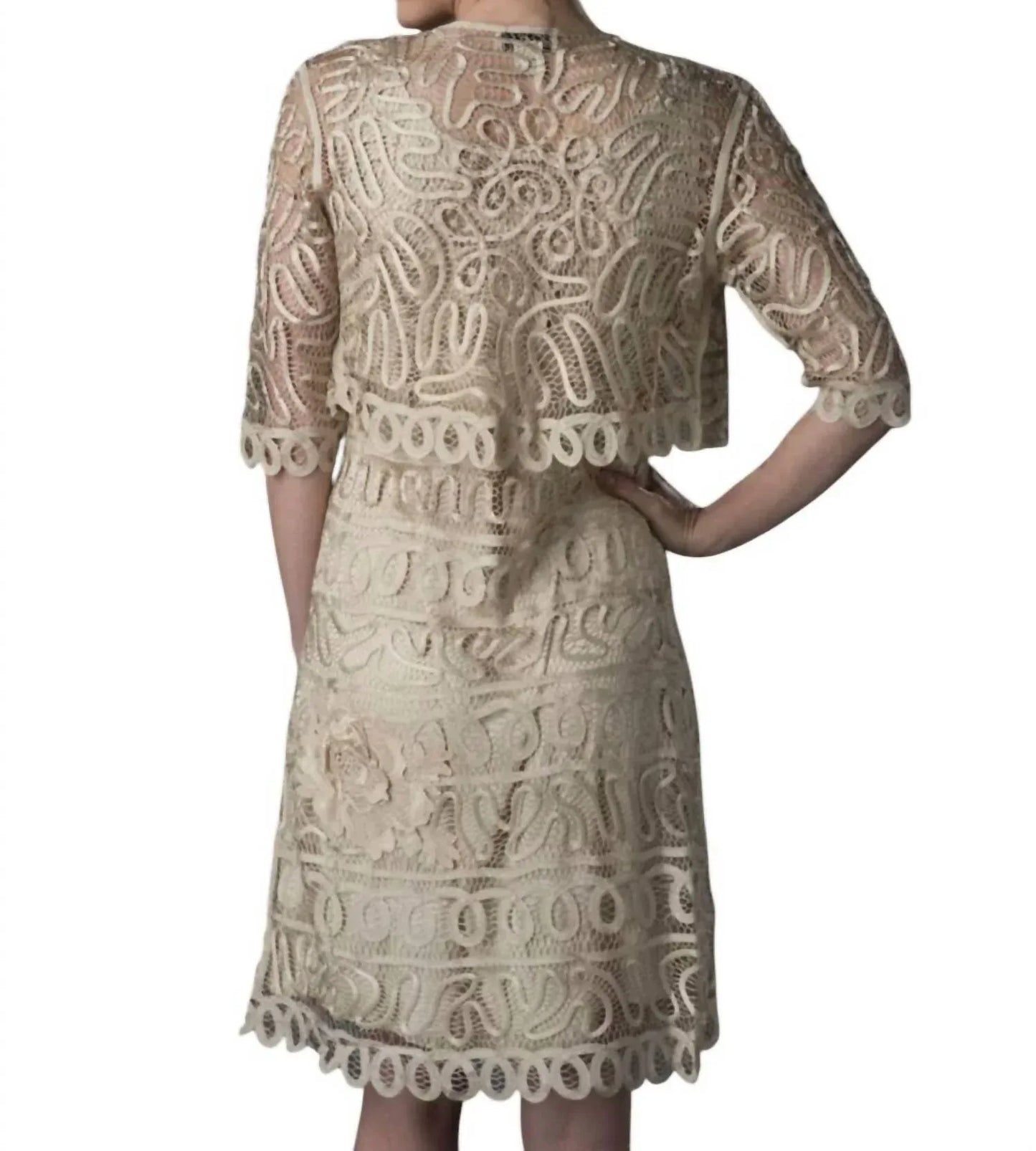 Soulmates - Embroidered Short Madi Dress With Jacket Set - Rack Hunt