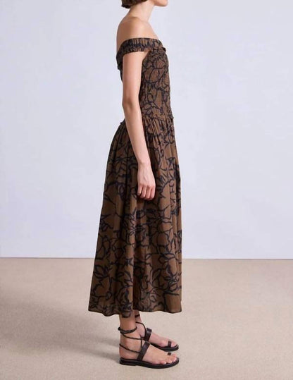 Lace Floral Britt Off-shoulder Maxi Dress