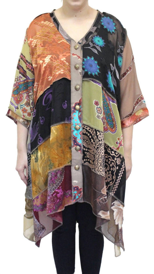 Floral Paisley Burnout Duster