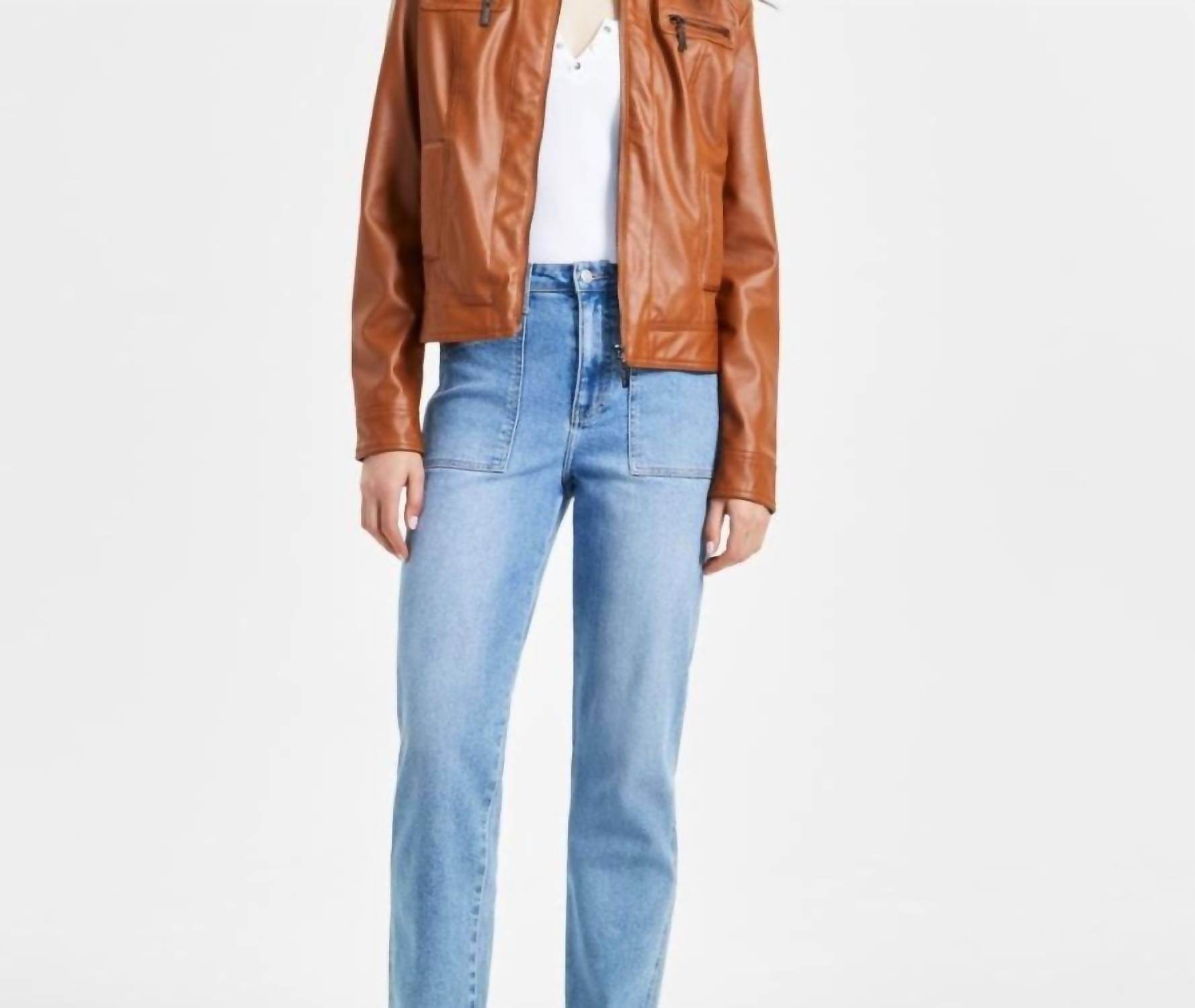 Joujou - Juniors Faux-fur-lined Moto Jacket - Rack Hunt -