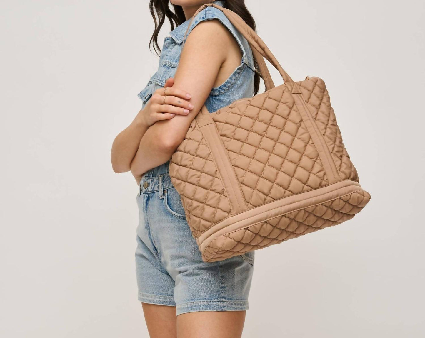 Women's Lanya Quilted Nylon Travel Tote Bag
