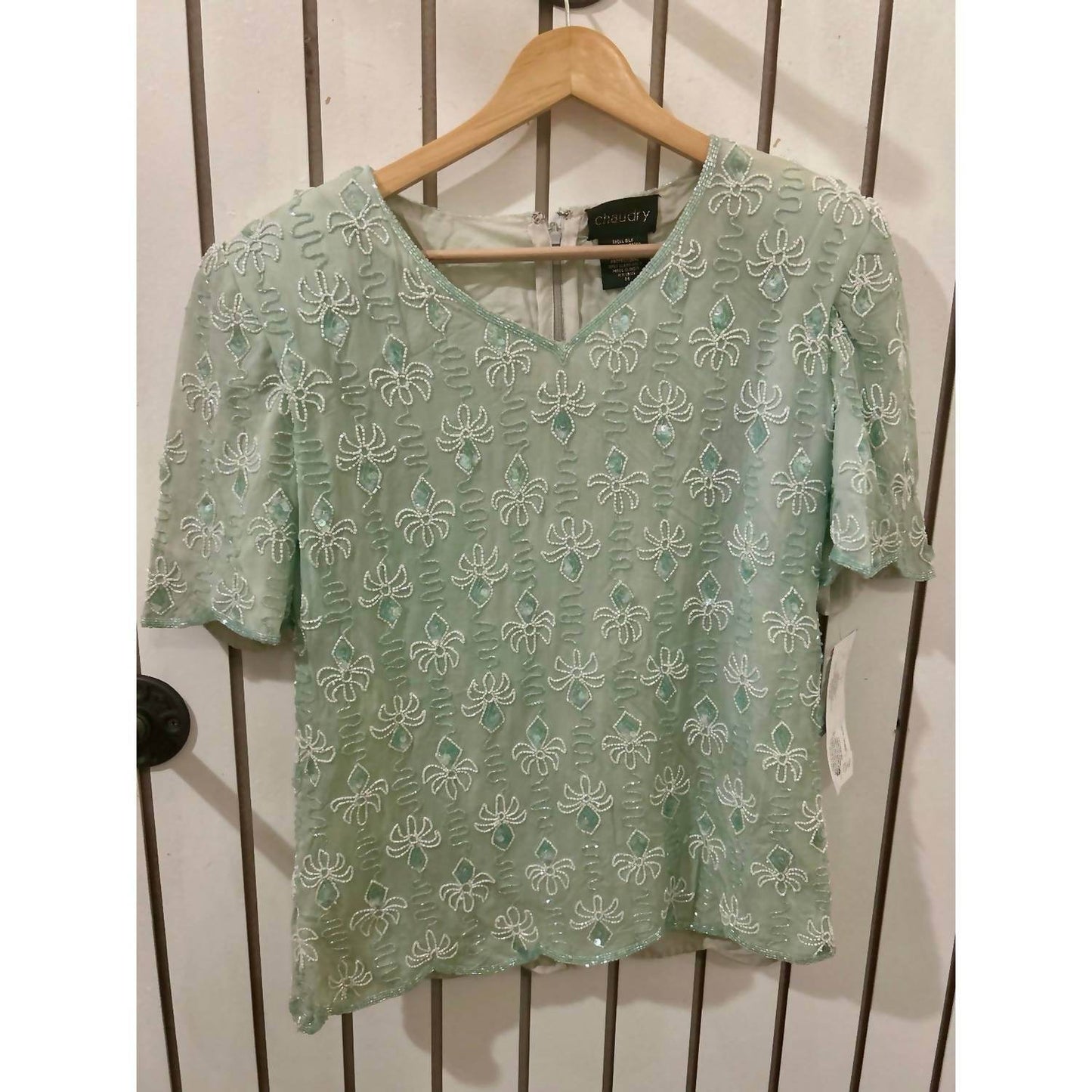 Chaudry - Women's Silk Beaded Blouse - Rack Hunt -