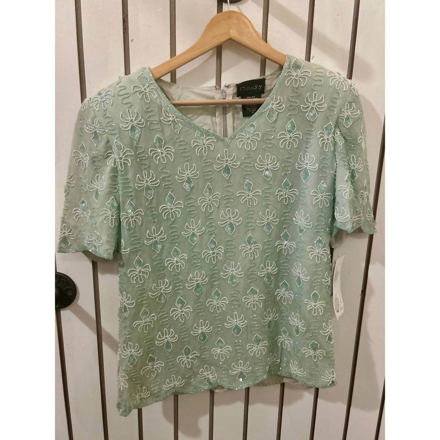 Chaudry - Women's Silk Beaded Blouse - Rack Hunt -