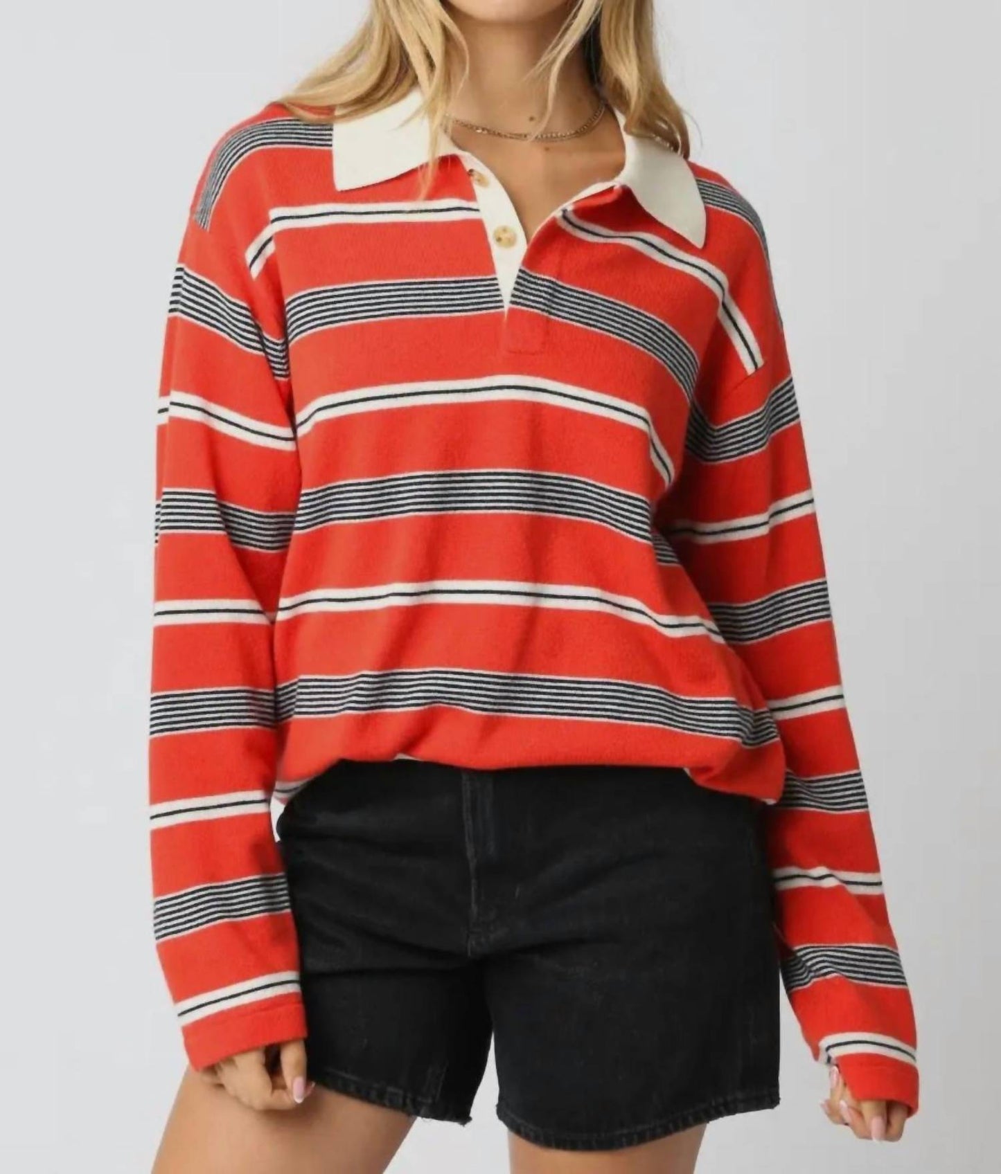 Romy Relaxed Drape Polo