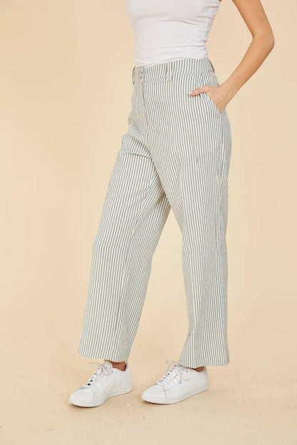 Striped Seer Sucker Pants