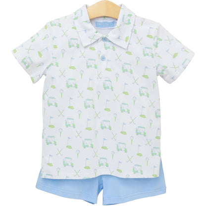Kids Caddy Club Polo Short Set