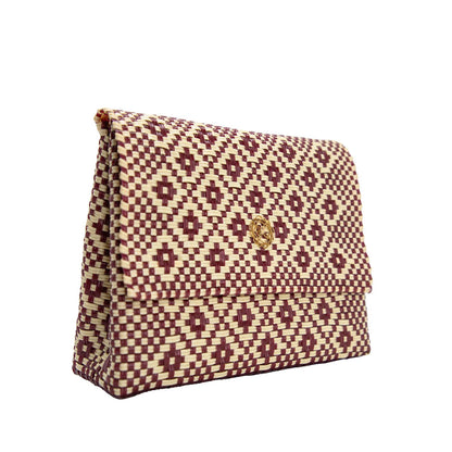 Women's Handmade Aztec Long Metal Chain Strap Crossbody Bag