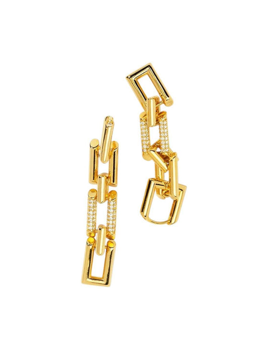 Rho - Women's Pave´linked Chain Drop Earring - Rack Hunt -