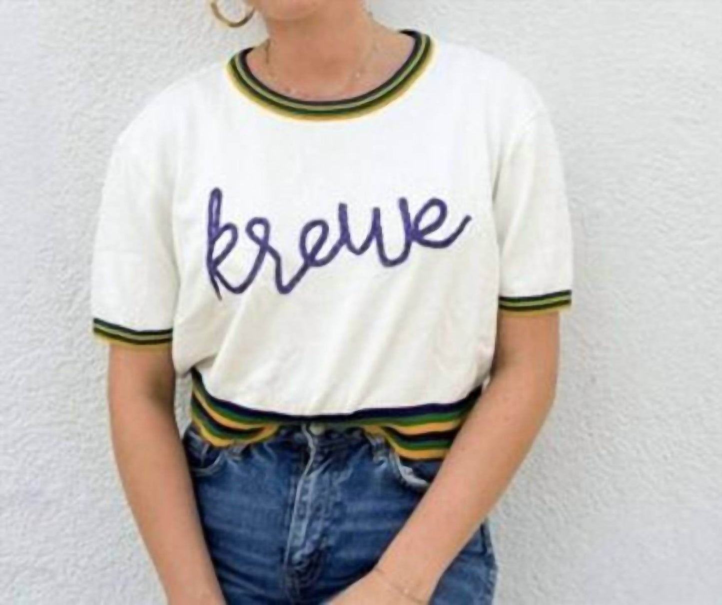 Mardi Gras Creations - Tinsel Short Sleeve Crop Top - Rack Hunt