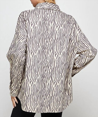 Animal Print Corduroy Jacket