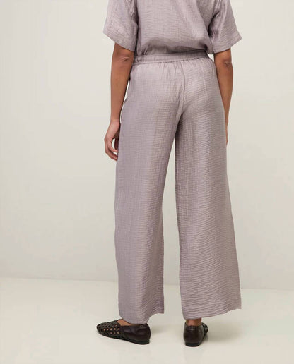 Greta Flowy Wrinkle Effect Wide Leg Pants