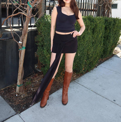 SASHA WRAP MINI SKIRT