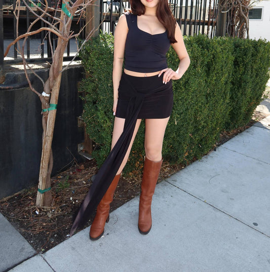 SASHA WRAP MINI SKIRT