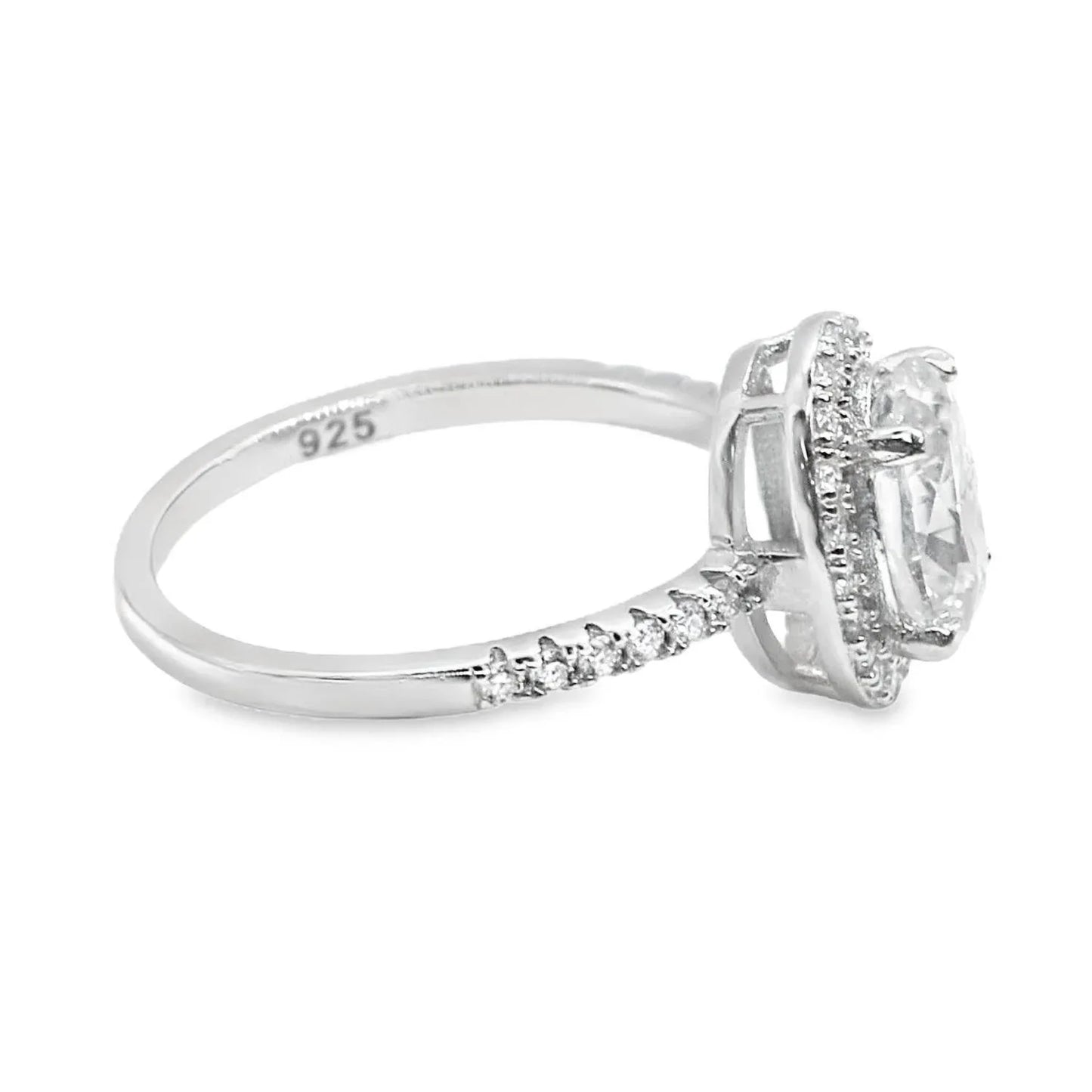 Allyanna Gifts - Women's Oval Moissanite With Halo Ring - Rack Hunt