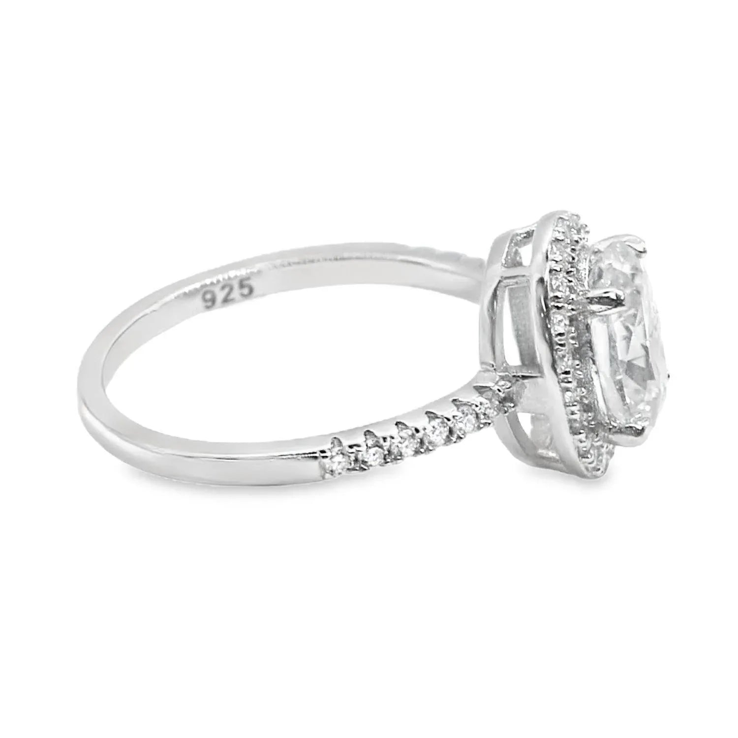 Allyanna Gifts - Women's Oval Moissanite With Halo Ring - Rack Hunt