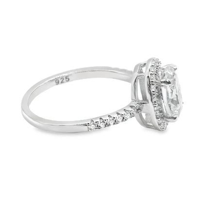 Allyanna Gifts - Women's Oval Moissanite With Halo Ring - Rack Hunt