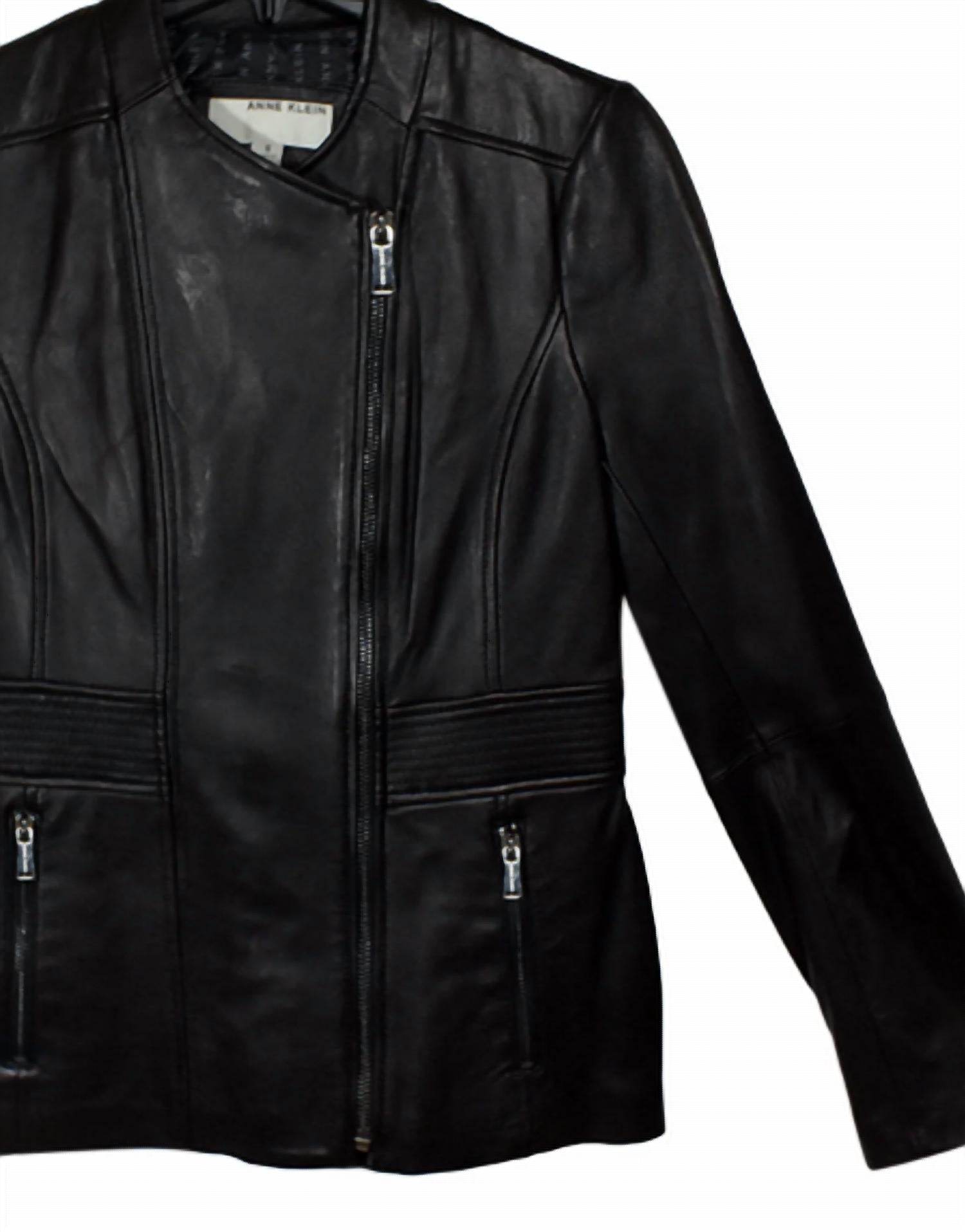 ANNE KLEIN - Women's Leather Scuba Jacket - Rack Hunt -