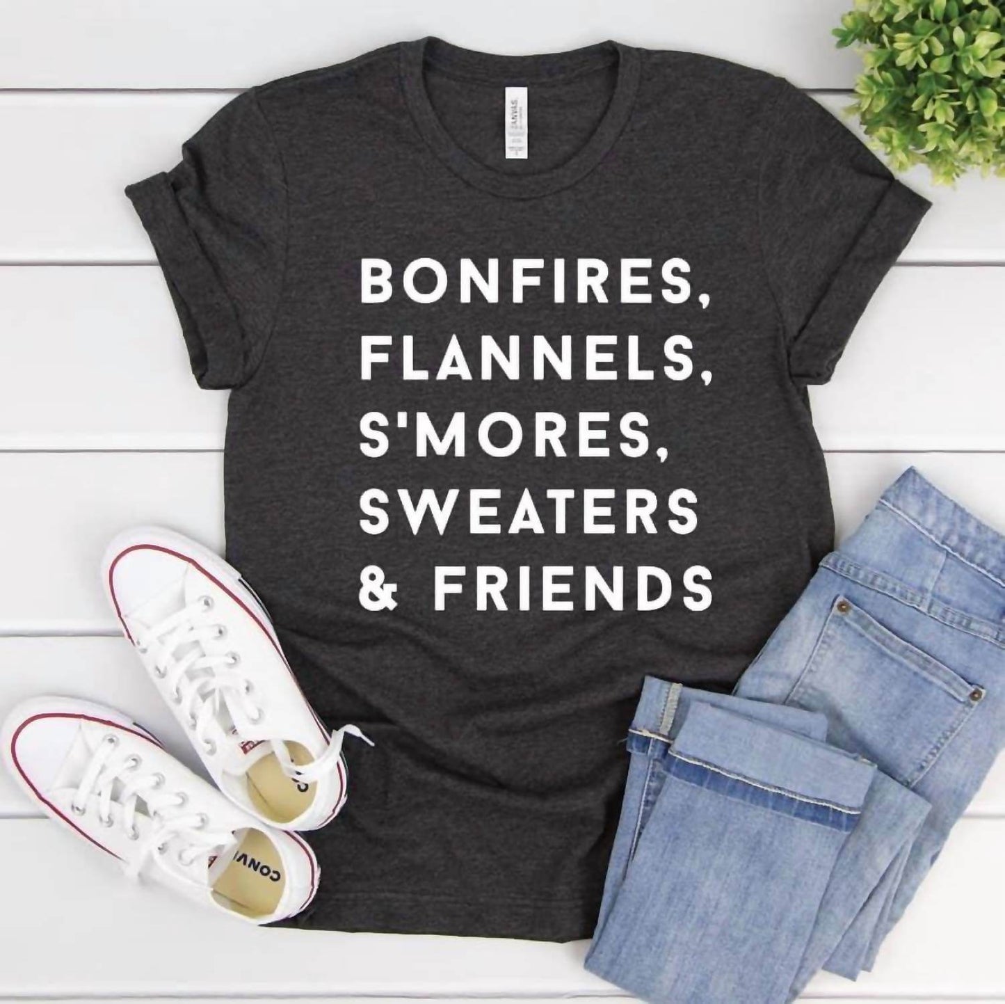 Rags & Royal - Women's Bonfires & Flannels Graphic Tee Shirt - Rack Hunt