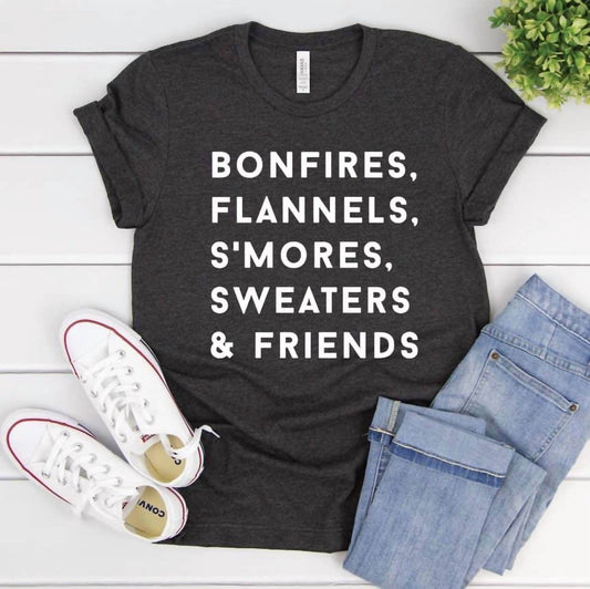 Rags & Royal - Women's Bonfires & Flannels Graphic Tee Shirt - Rack Hunt