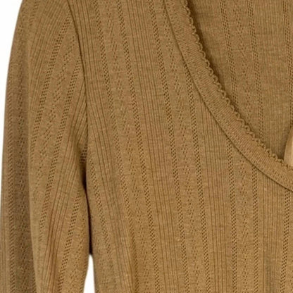 Women's Perfect Pointelle Long Sleeve Top