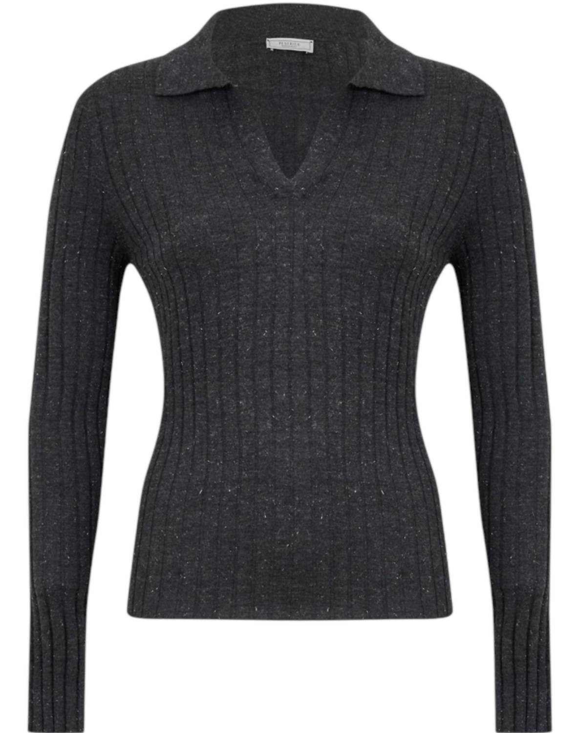 Women's Polo Style Neck Sweater